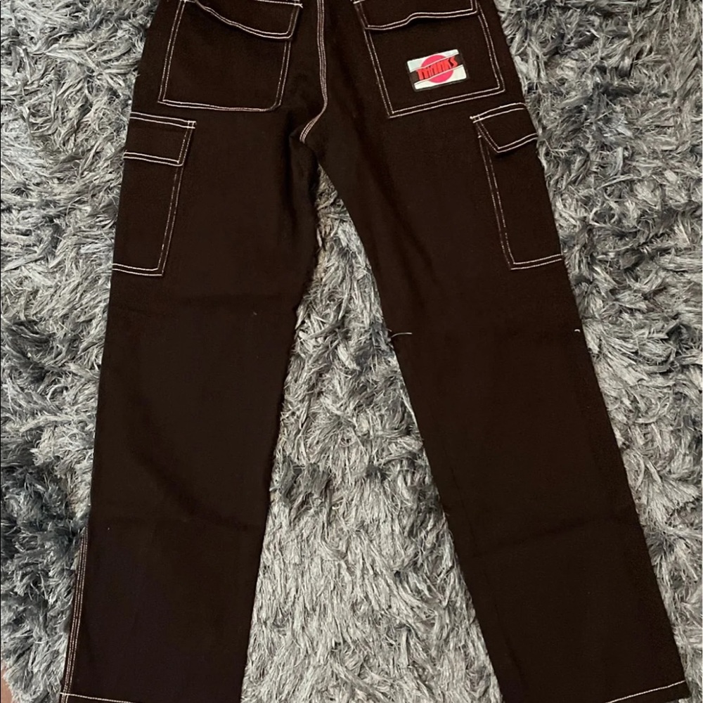 Bock Contrast Stitch Cargo Pants